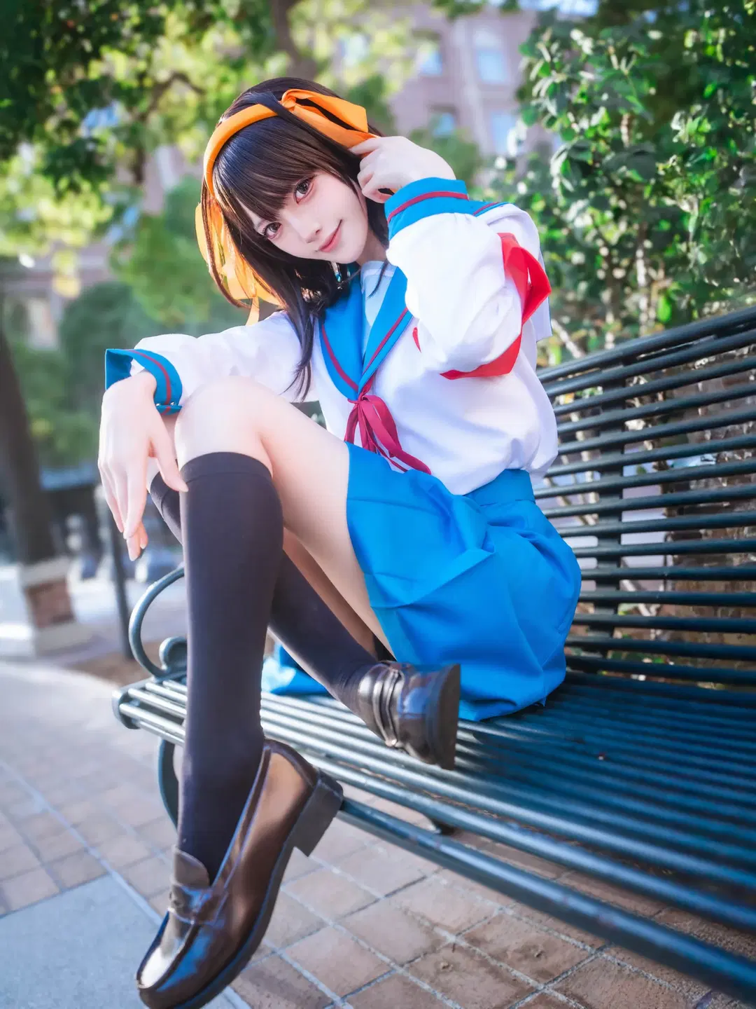 【凉宫春日cos】凉宫春日的忧郁经典水手服外拍