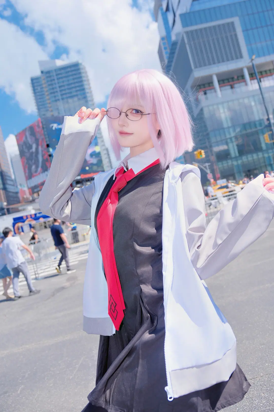 イベント写真, Fate/Grand Order, 黒ストッキング, マシュコスプレ, 後輩