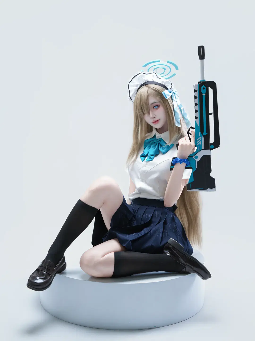 ブルーアーカイブ, 一之瀬アスナ コスプレ, 黒ストッキング, ブルーアーカイブコスプレ, アスナ