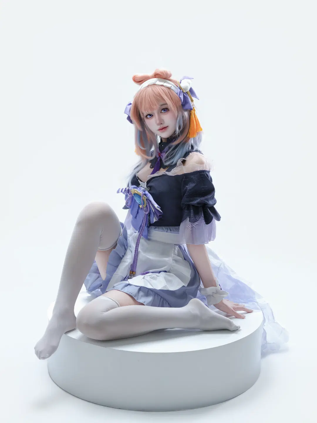 二次元, 原神, cosplay, 珊瑚宫心海cos, 白丝
