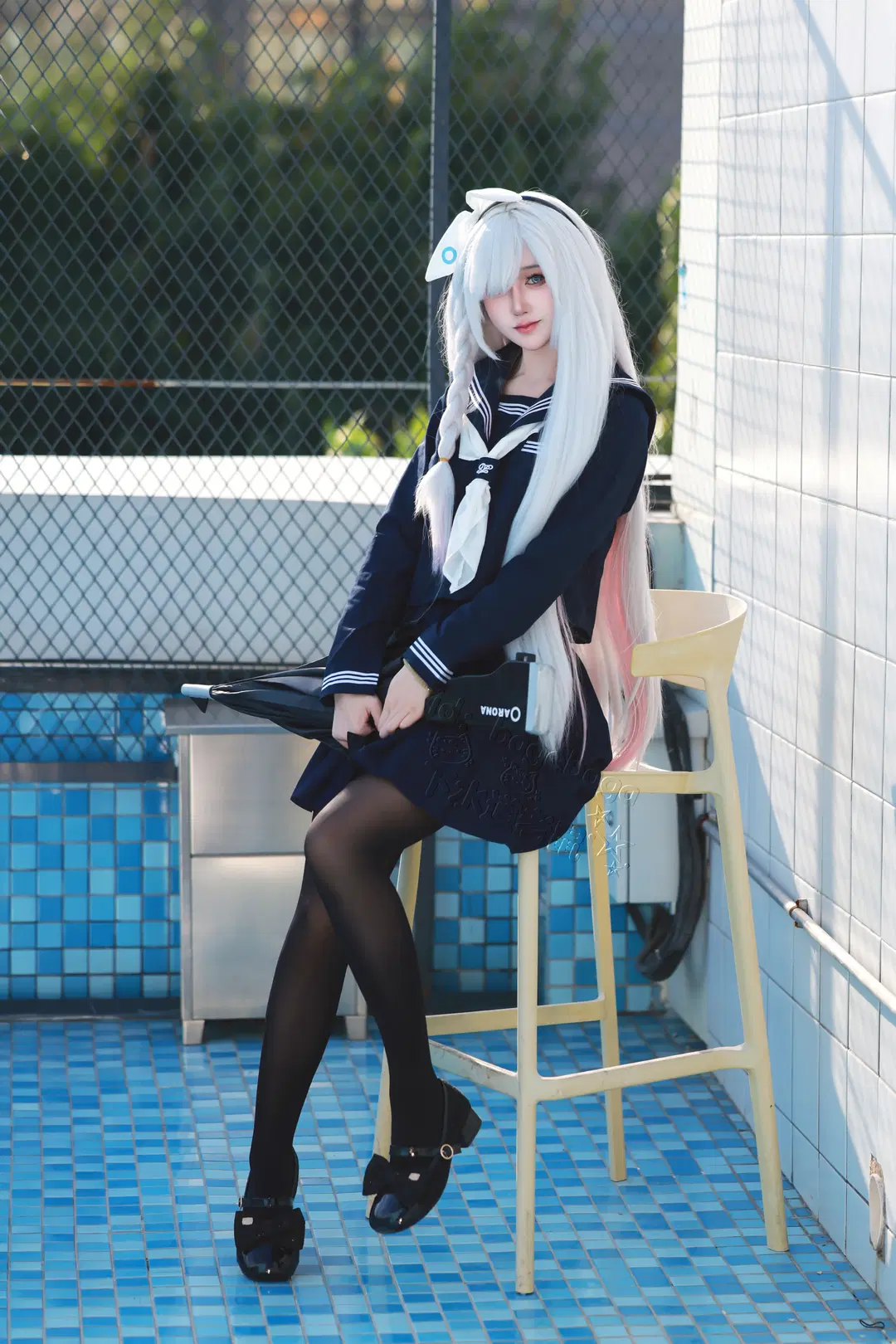 二次元, 蔚蓝档案, 普拉娜cos, 水手服, 丝袜