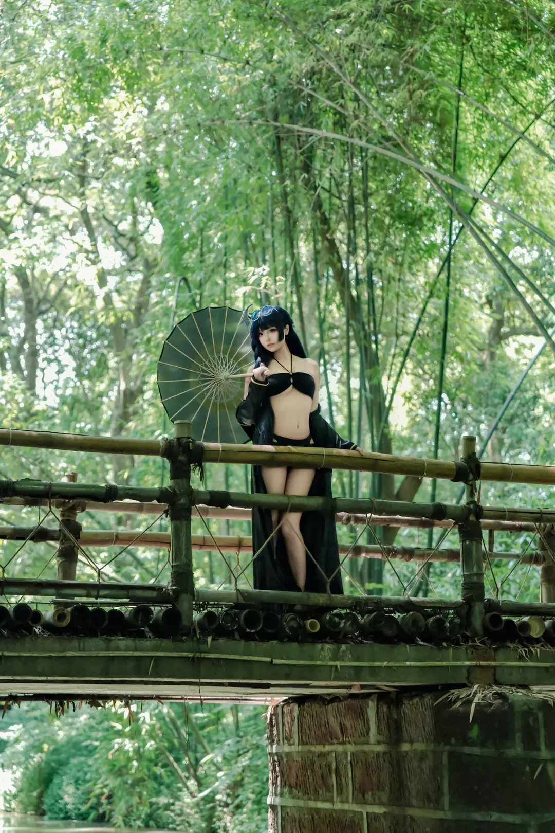 【龙华妃咲cos】蔚蓝档案水着竹林外景拍摄记录 - 艾西Aiwest - 第3张