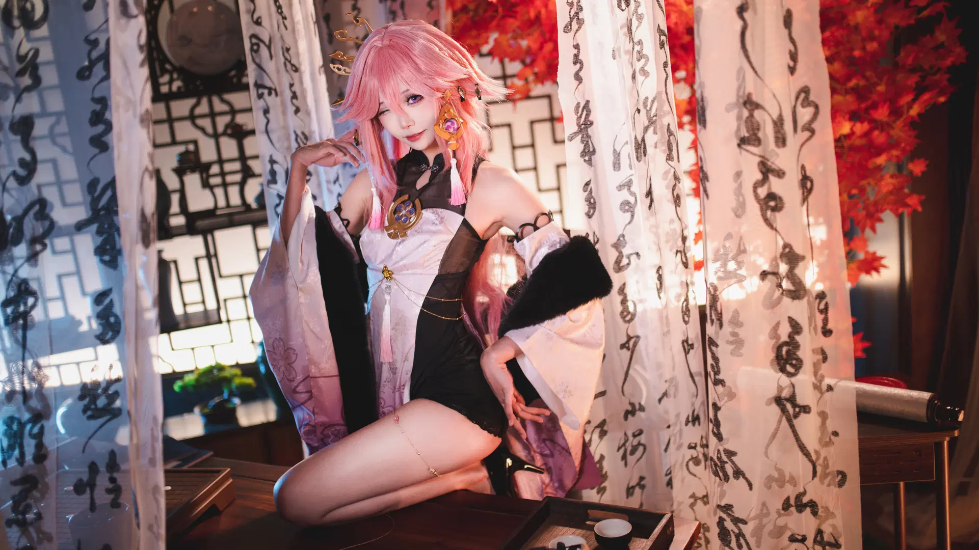 [Yae Miko cosplay] If Miko Were in Liyue: Finally Sharing This Long-Shelved Set by 艾西Aiwest - Image 2
