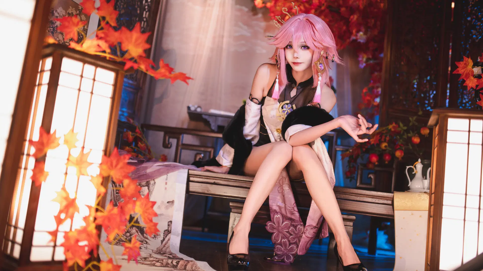 [Yae Miko cosplay] If Miko Were in Liyue: Finally Sharing This Long-Shelved Set by 艾西Aiwest - Image 4