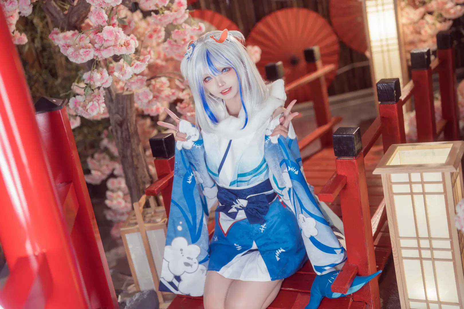 【Gura cos】化身可爱小鲨鱼的和风装扮 - 艾西Aiwest - 第8张