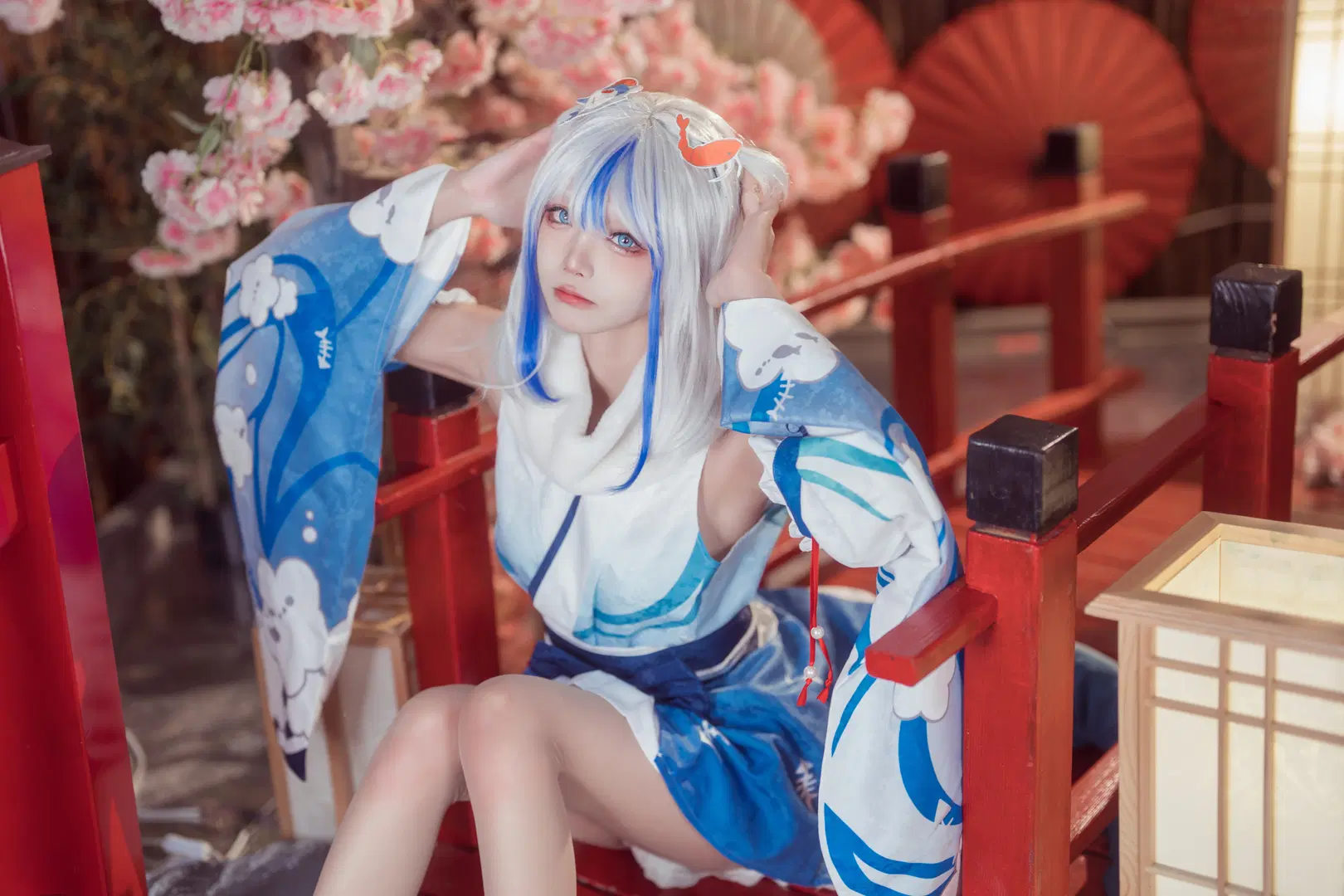 【Gura cos】化身可爱小鲨鱼的和风装扮 - 艾西Aiwest - 第9张