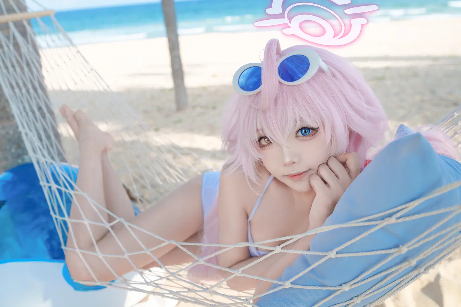 【小鸟游星野cos】蔚蓝档案的海边假日，狂风中定格清爽夏日 - 艾西Aiwest - 第2张