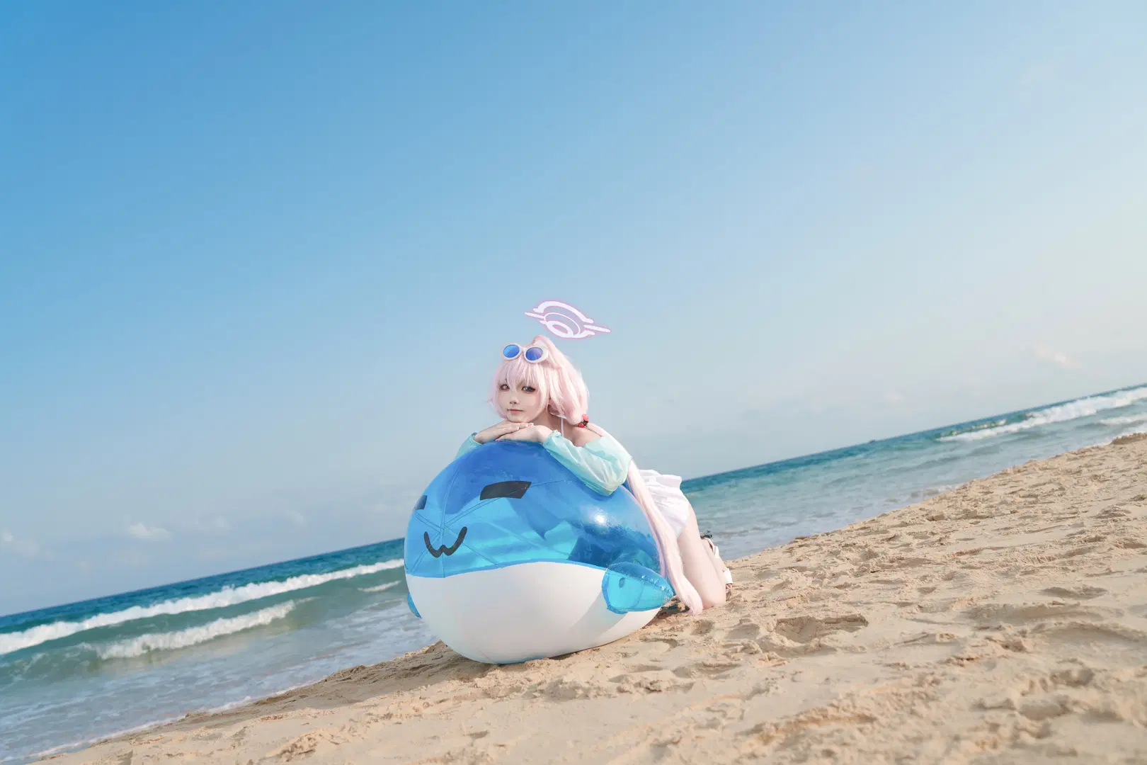 【小鸟游星野cos】蔚蓝档案的海边假日，狂风中定格清爽夏日 - 艾西Aiwest - 第5张