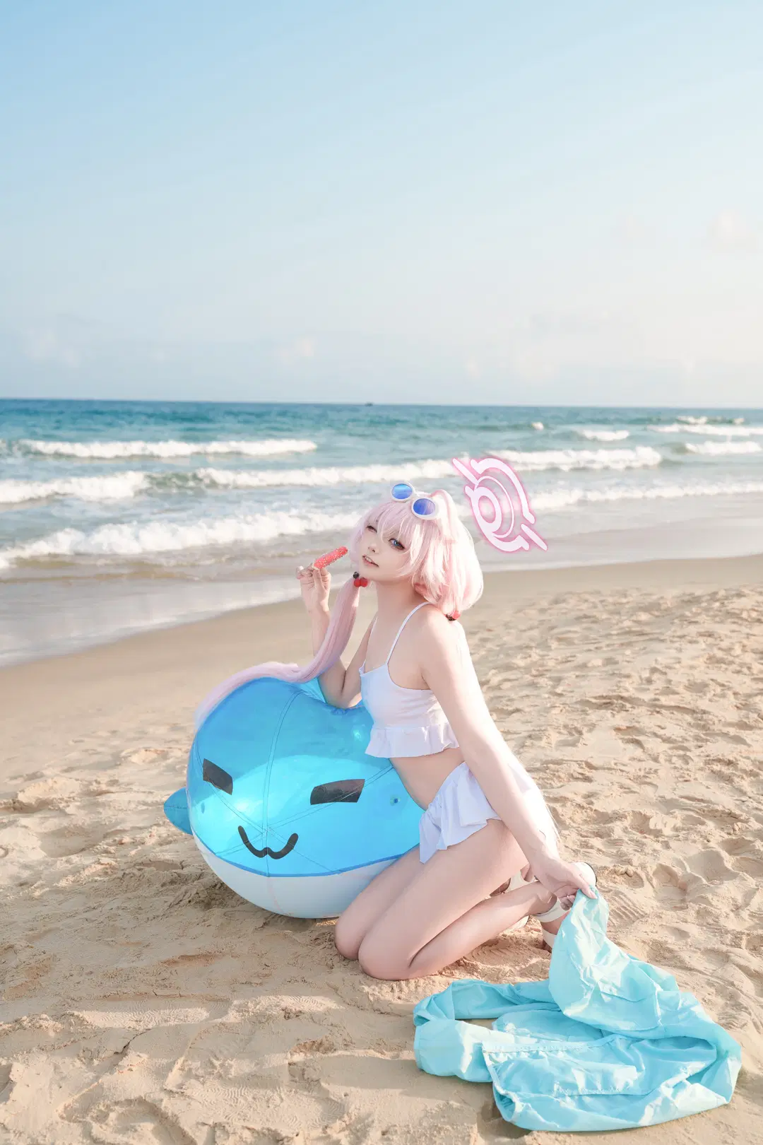 【小鸟游星野cos】蔚蓝档案的海边假日，狂风中定格清爽夏日 - 艾西Aiwest - 第6张