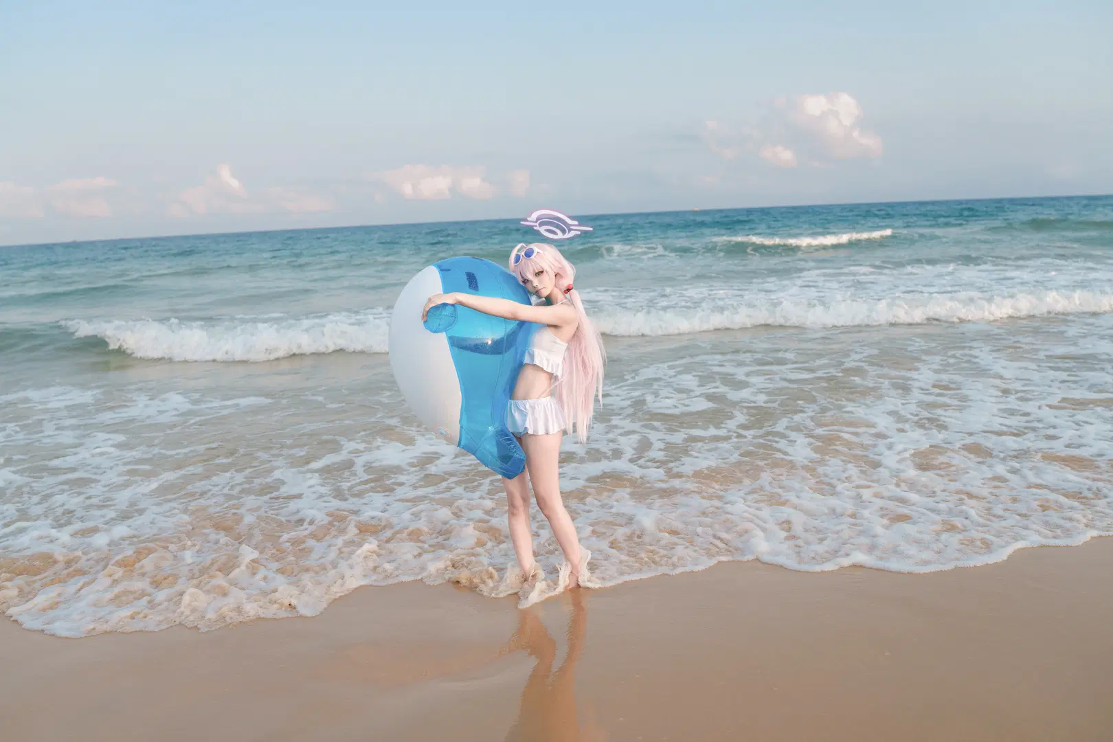 【小鸟游星野cos】蔚蓝档案的海边假日，狂风中定格清爽夏日 - 艾西Aiwest - 第7张