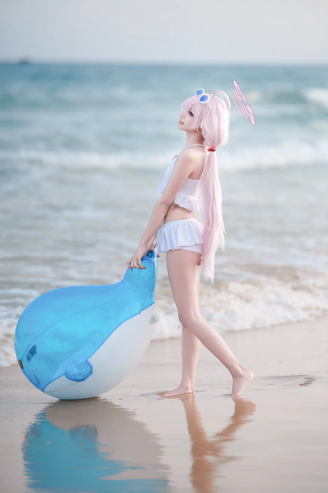 【小鸟游星野cos】蔚蓝档案的海边假日，狂风中定格清爽夏日 - 艾西Aiwest - 第8张