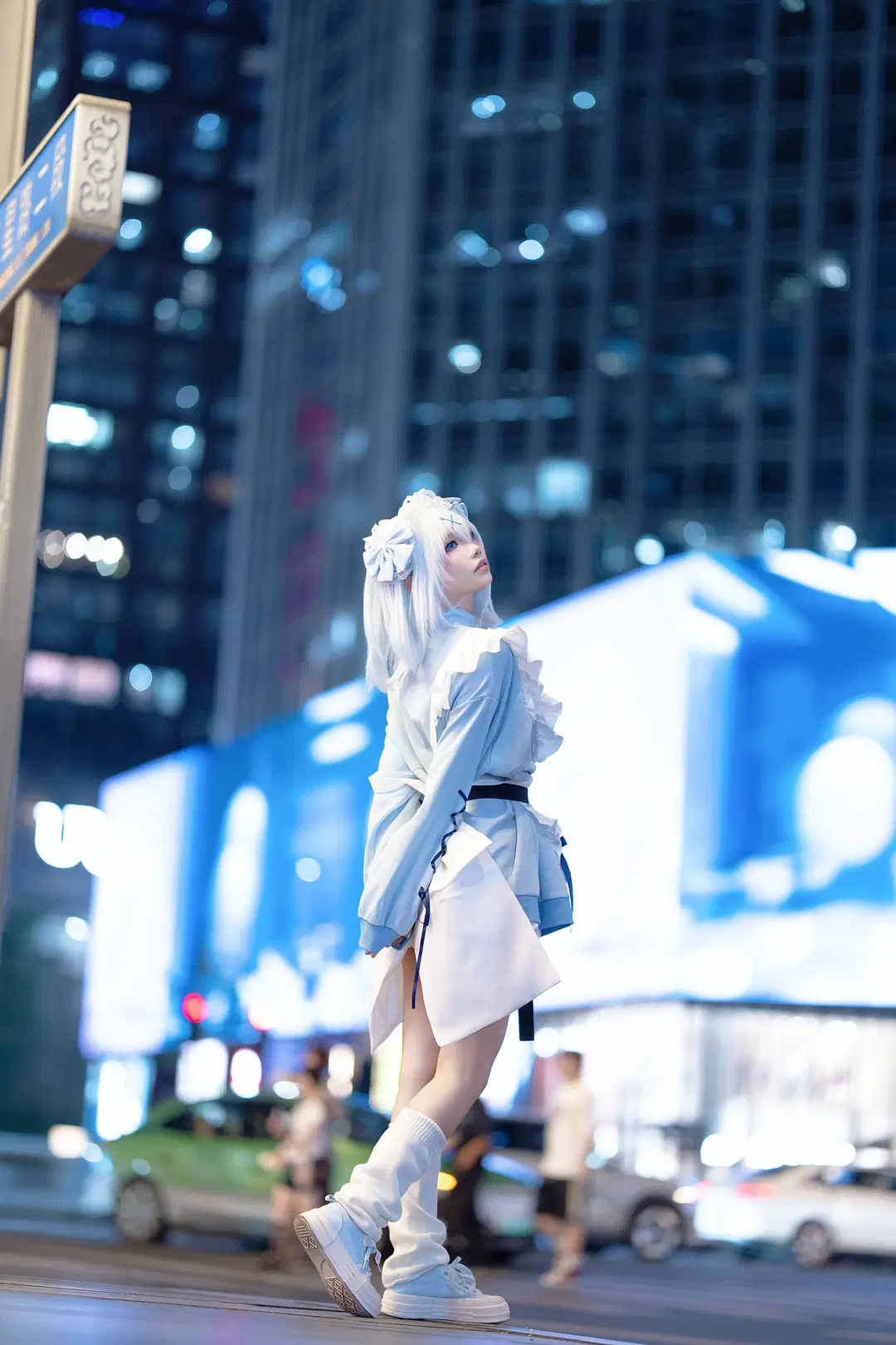 天使cos, 白鳩祈禮cos, 神様ちゅ, 街頭夜景cos, 堆堆襪cos