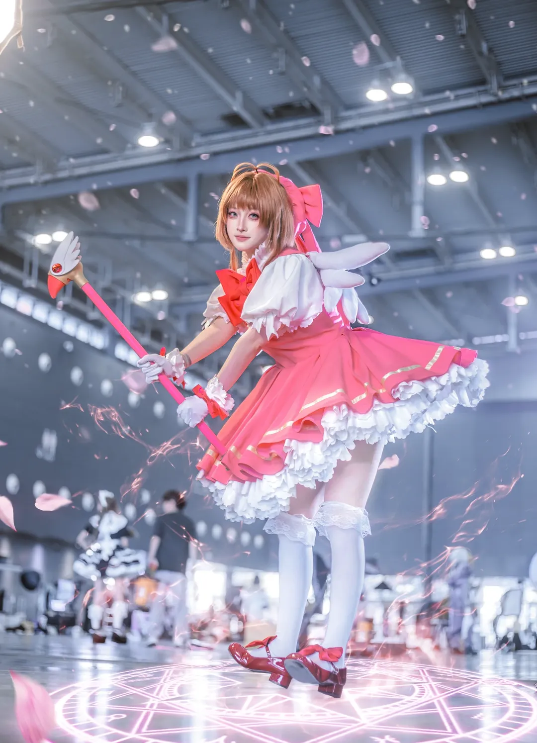 木之本樱cos, 魔卡少女樱, 白丝, 场照返图, 长沙漫展 - 第2张