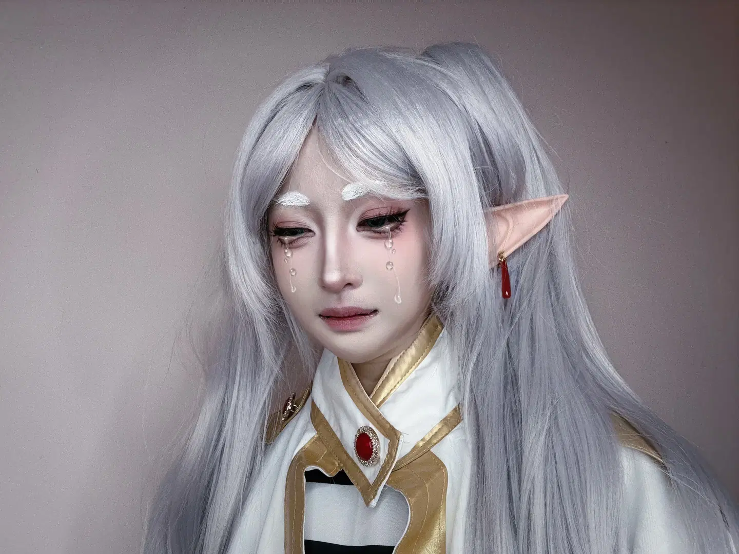 cosplay, 葬送的芙莉莲, 芙莉莲cos, 精灵耳, 流泪妆