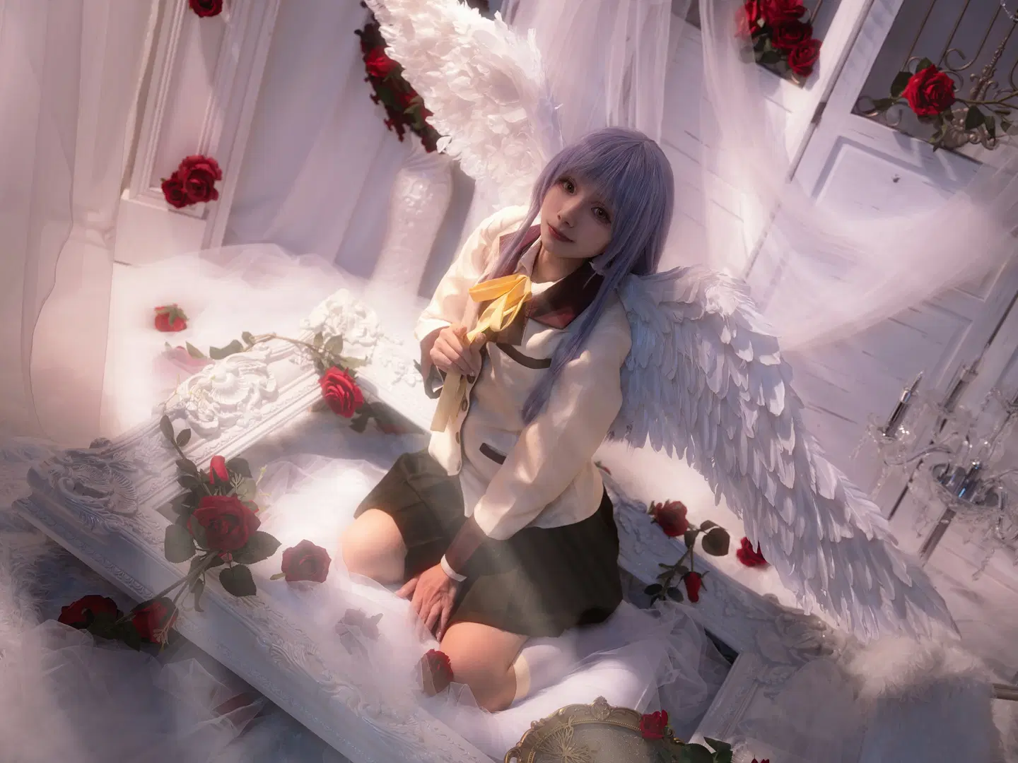 【立華かなで コスプレ】『Angel Beats!』赤と白が織りなす夢幻の天使 - 萌萌的亚古兽HANS - 5枚目