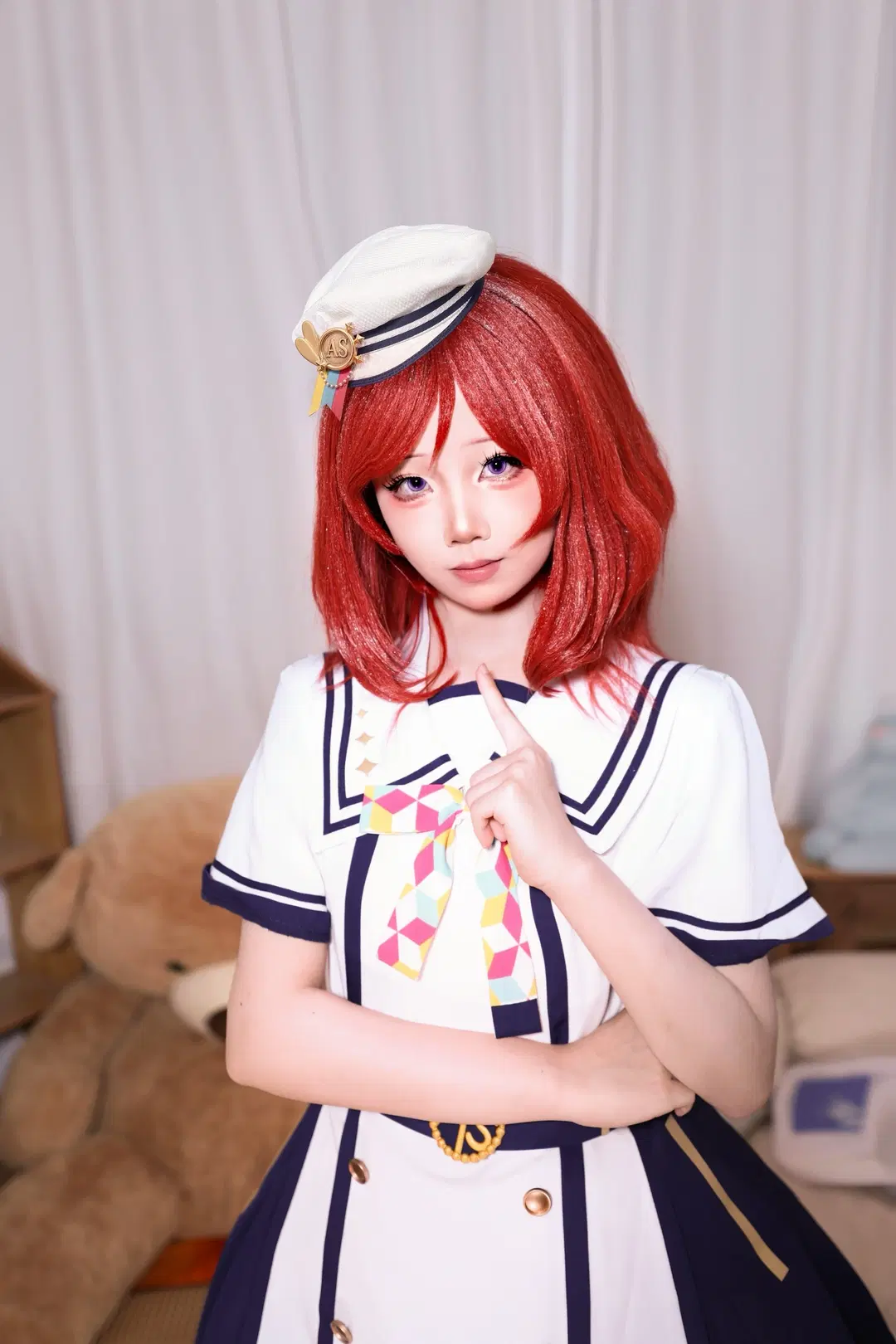 【西木野真姫コスプレ】『ラブライブ!』セーラー服とピンクのオーバーニーで魅せる元気いっぱいの再現度 - 小恒幸运星 - 2枚目