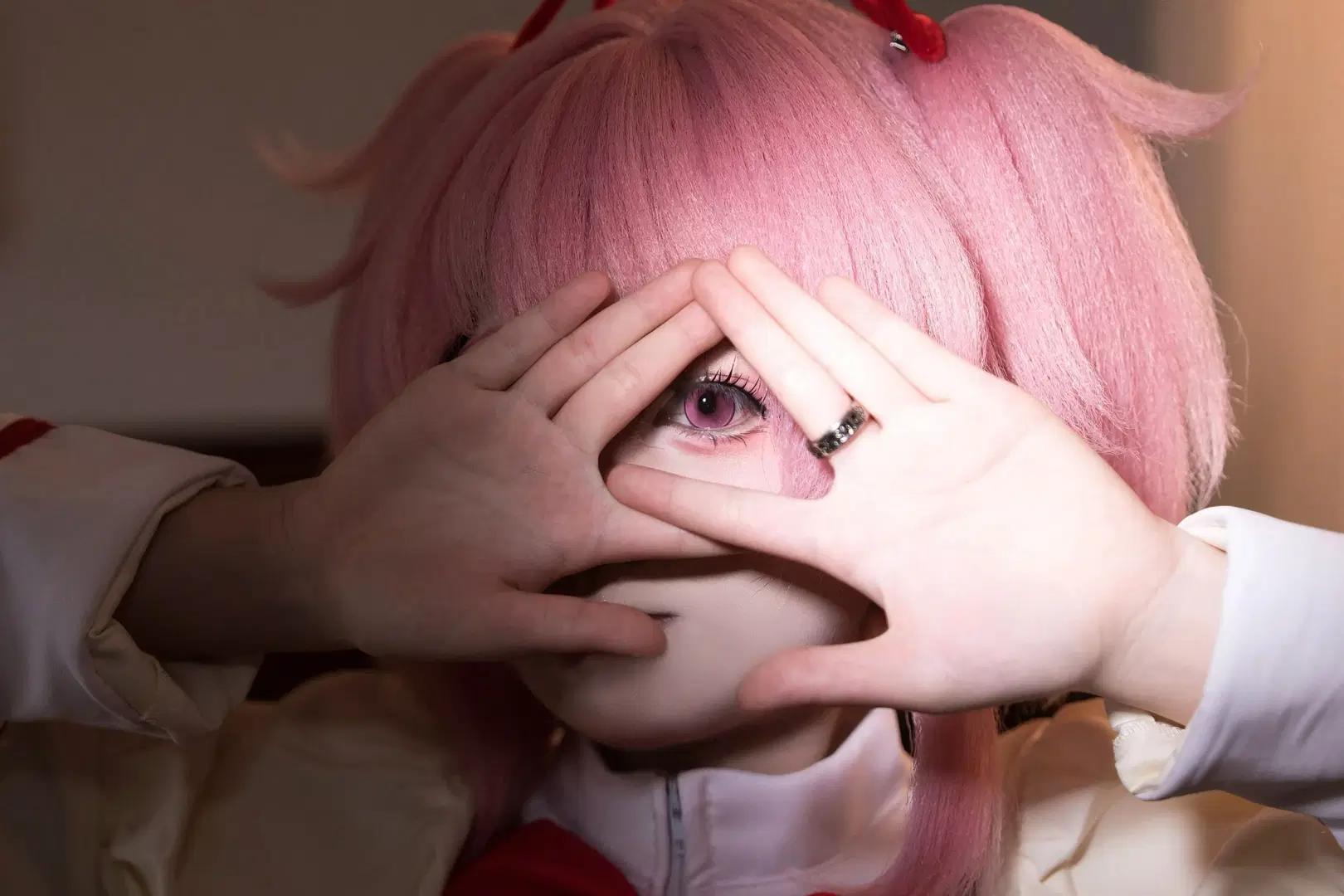 鹿目圆cos, 魔法少女小圆, 魔法少女, 二次元cosplay, 粉色双马尾