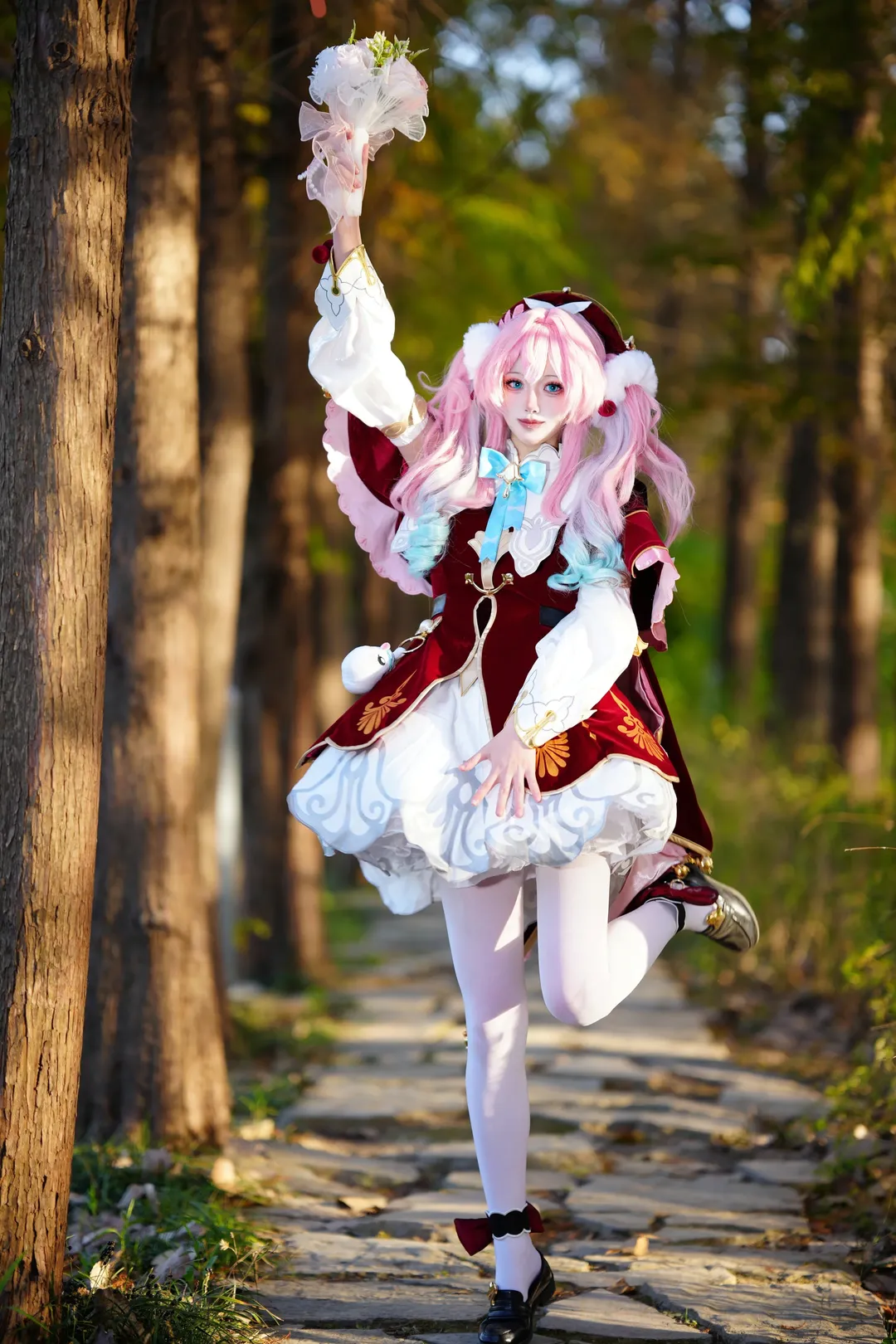 崩壞星穹鐵道, 風堇cos, 戶外cosplay, 二次元cos, 白絲cos - 第1張