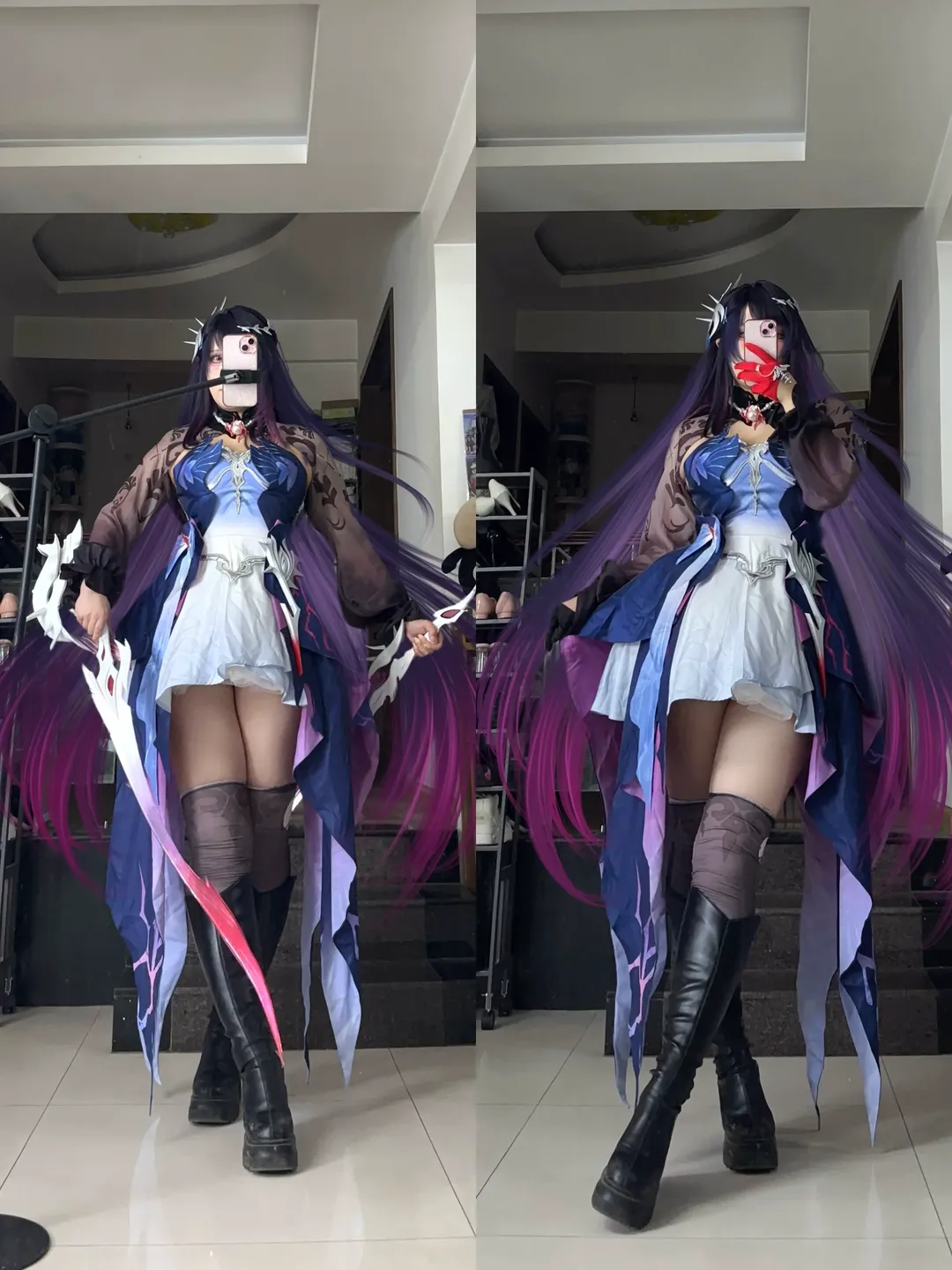 崩壞星穹鐵道, 海瑟音cos, cosplay試衣, cos道具, 長筒絲襪 - 第1張