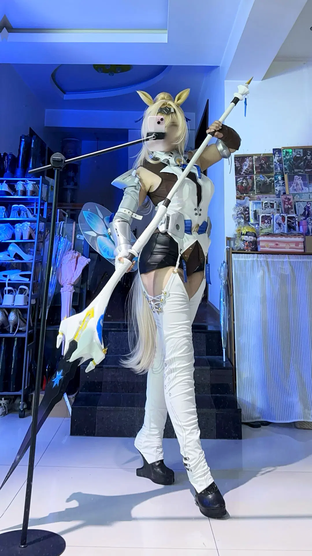 绝区零, cosplay, 白丝, 长筒靴, 希格莉德cos