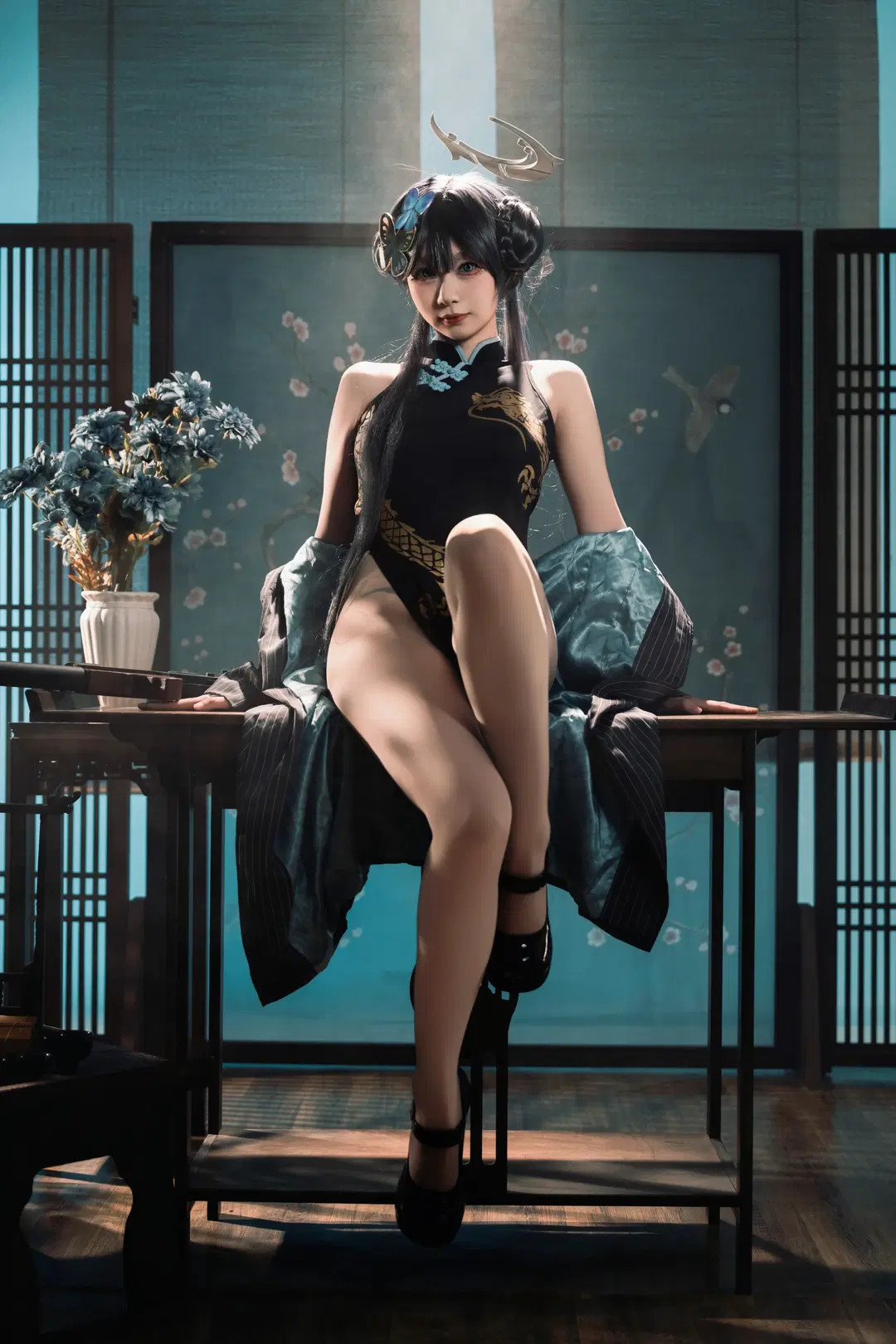 cosplay, Misaki cosplay, Blue Archive, Qipao, Traditional Chinese style