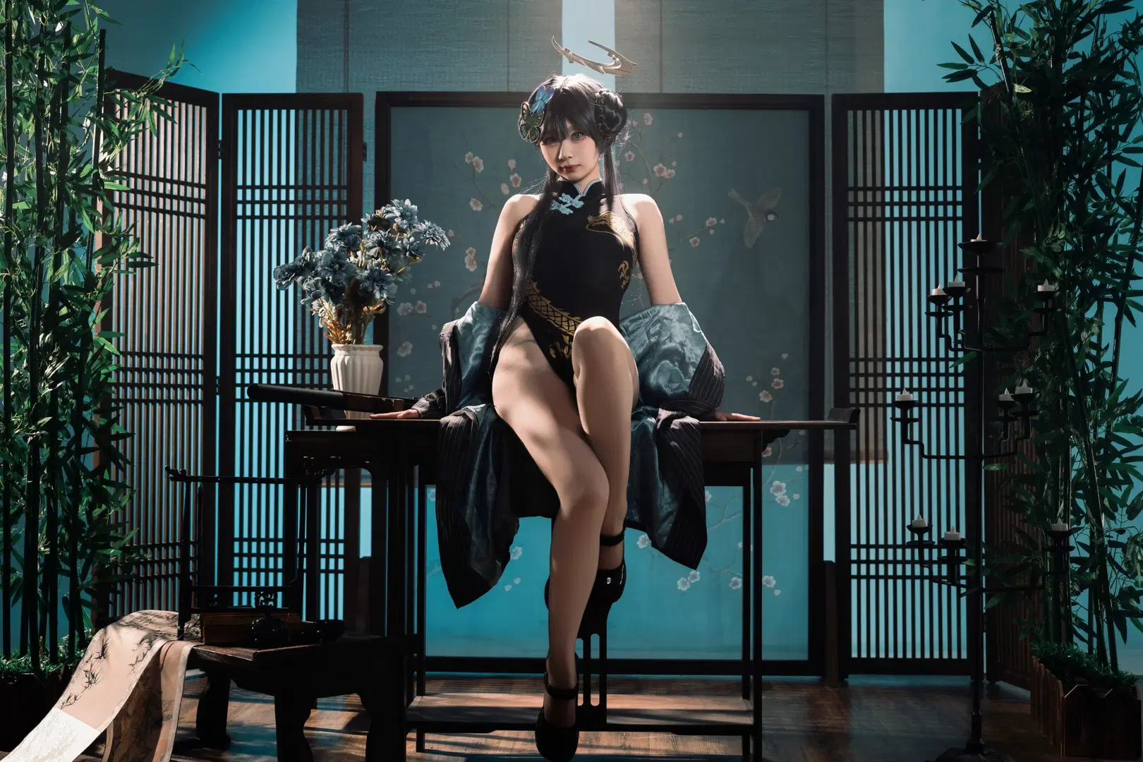 Misaki cosplay Blue Archive: The Original Qipao Look Is Simply Stunning by 看！好吃的！ - Image 2