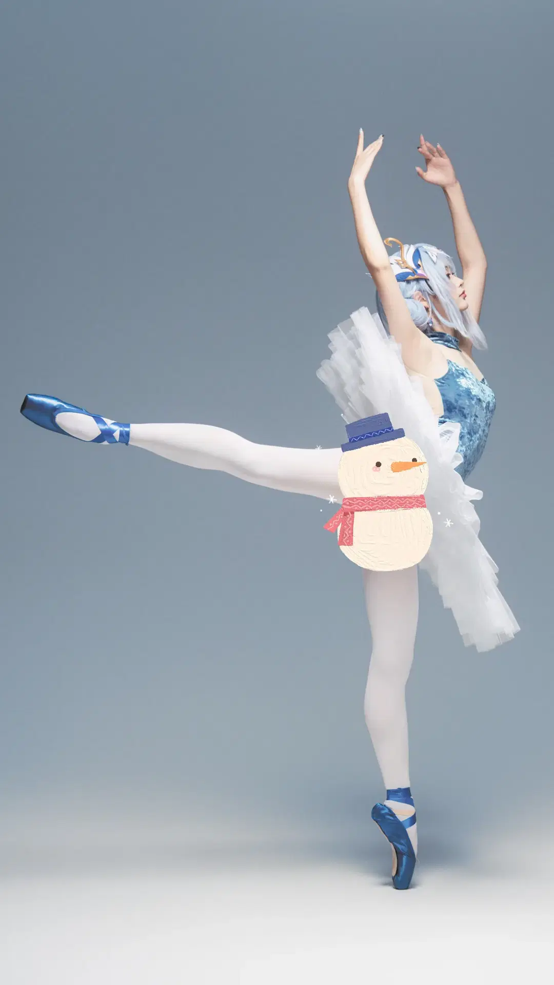 [Odette cosplay] Frost of Snezhnaya: Elegant Moments of Ballet Poise by 看！好吃的！ - Image 5
