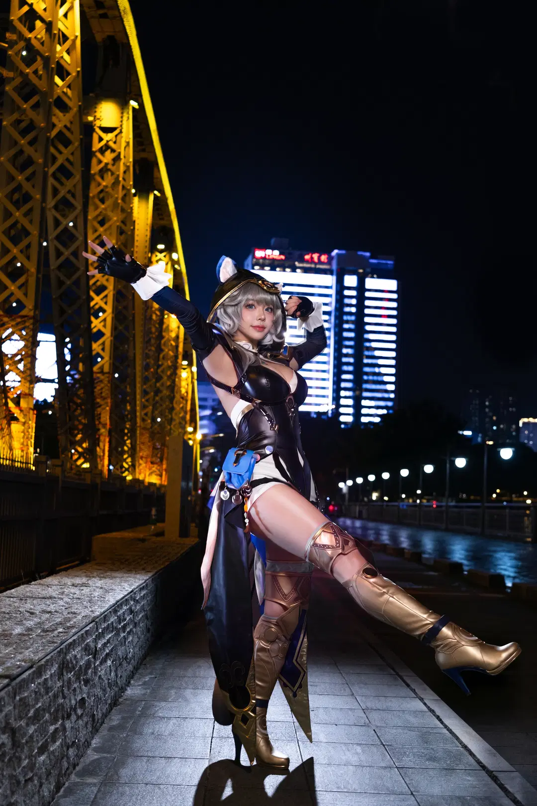 赛飞儿cos, 猫耳少女, 崩坏星穹铁道, 夜景人像, 游戏角色扮演