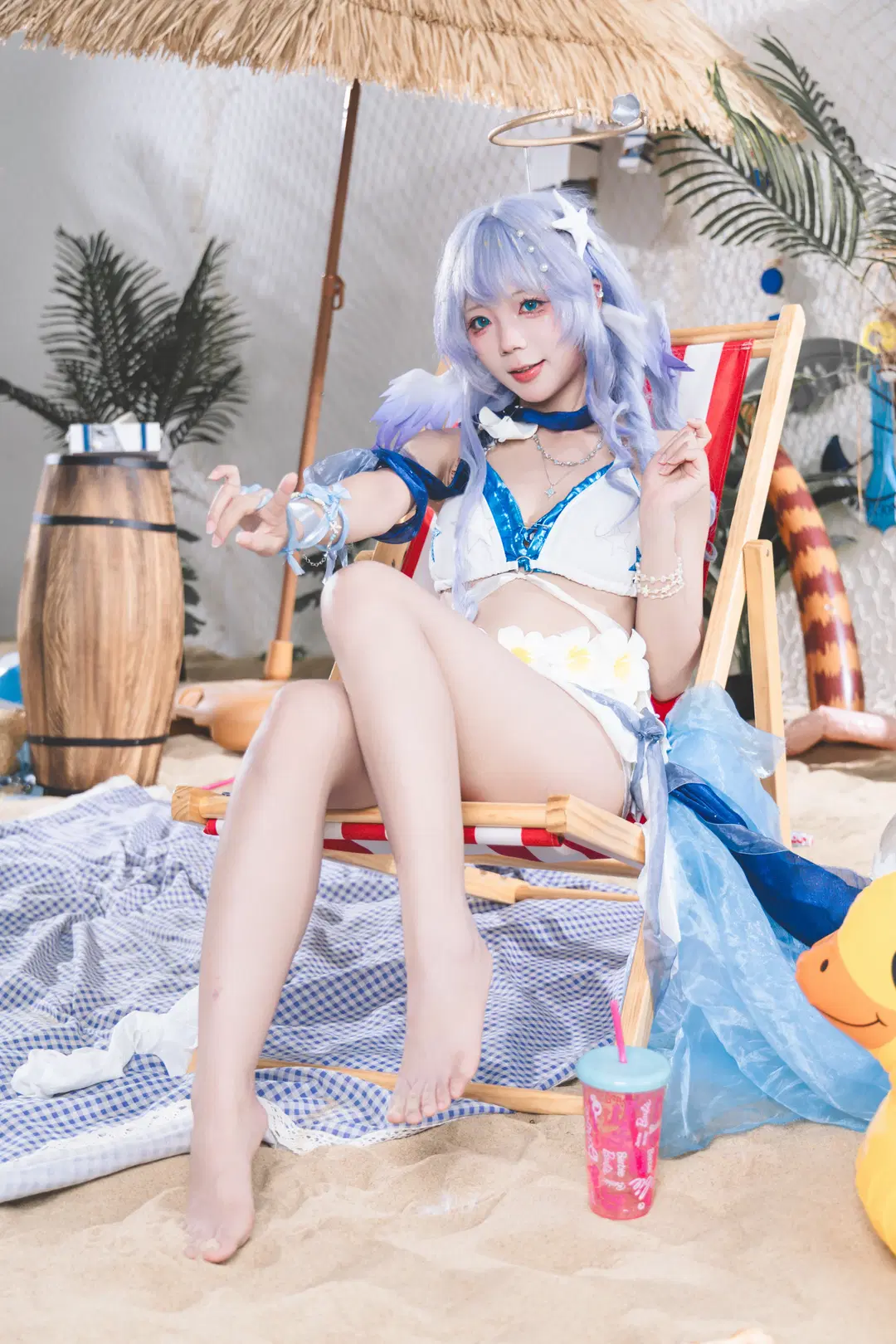 崩坏星穹铁道, 知更鸟cos, 人像摄影, 泳装Cosplay, 夏日沙滩