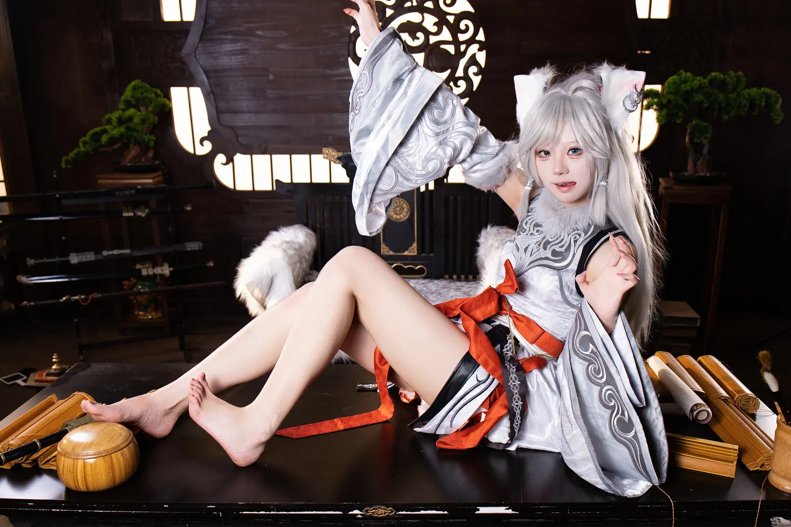 Anime-style photography, Ancient style cosplay, Kemonomimi girl, Yin Yue cosplay, A Record of a Mortal's Journey to Immortality