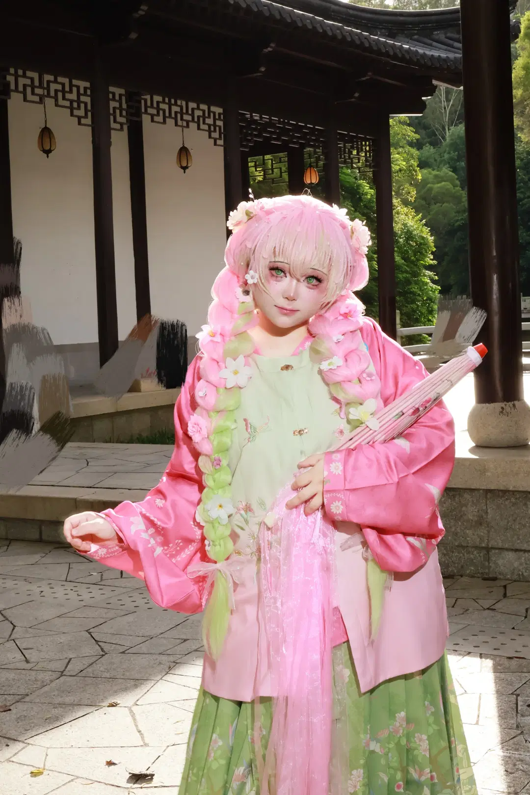 【甘露寺蜜璃cos】陽光下的粉綠私設漢服穿搭 - 祁肥肥肥鱼 - 第10張