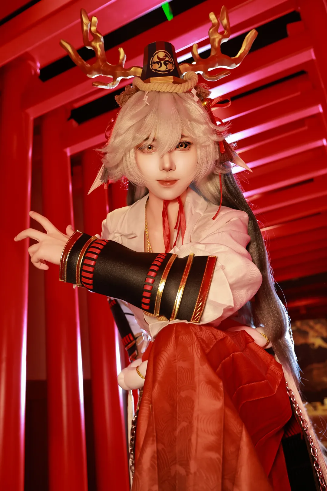 和風コスプレ, コスプレ写真, 陰陽師, 鈴鹿御前コスプレ, 鳥居撮影 - 4枚目