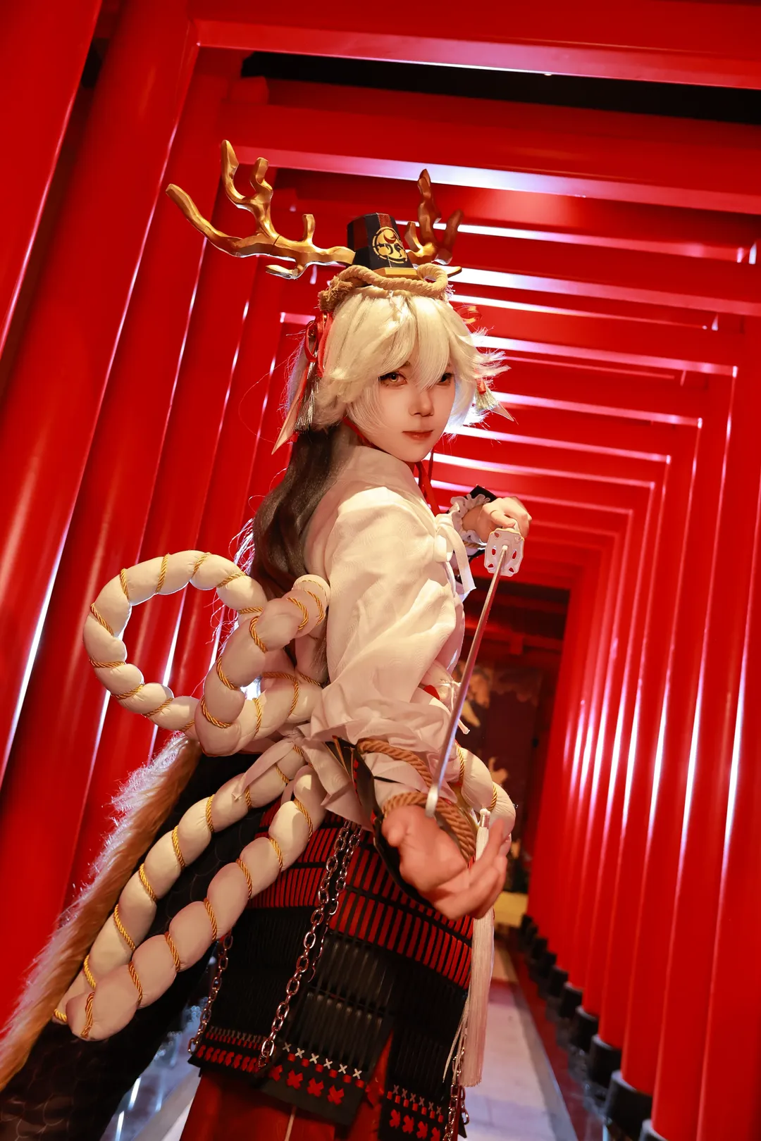 和風コスプレ, コスプレ写真, 陰陽師, 鈴鹿御前コスプレ, 鳥居撮影 - 5枚目