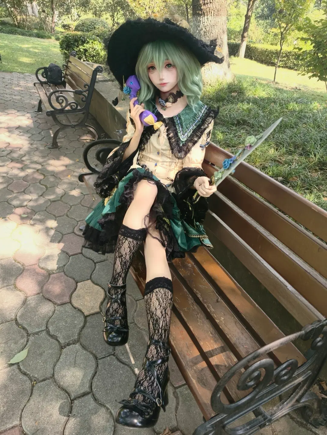 东方project, 洛丽塔, 古明地恋cos, 魔女cos, 黑丝长筒袜