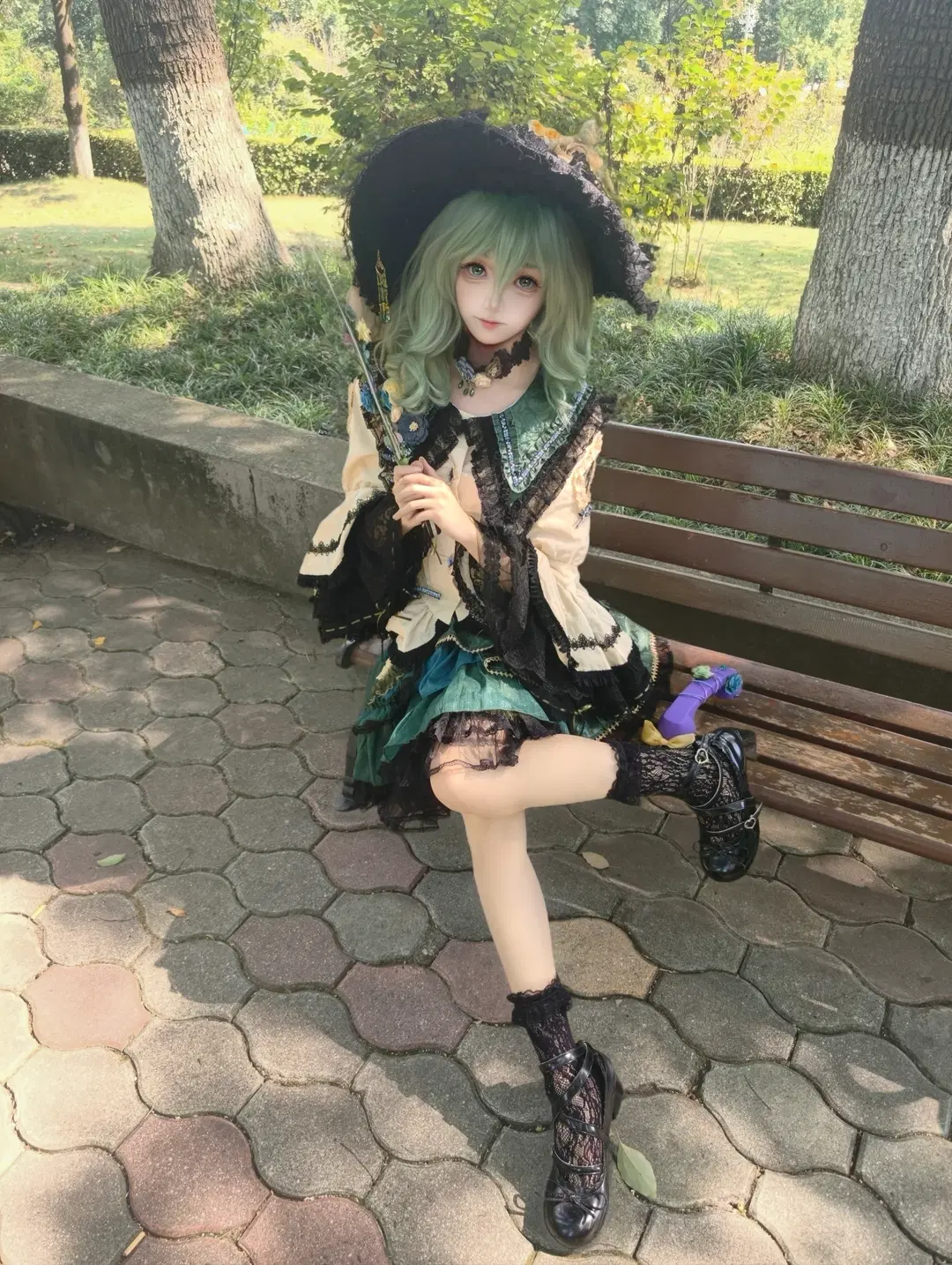 【古明地恋cos】东方Project古明地恋，魔女洛丽塔风格公园外拍 - 奶油糖糕丶 - 第2张