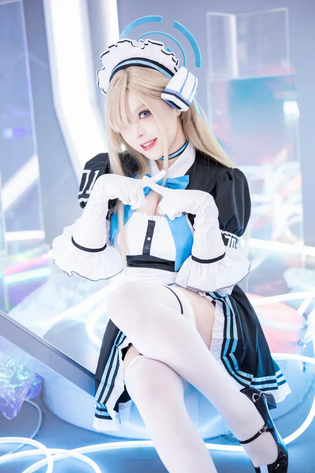 【Ichinose Asuna cosplay】Blue Archive Sci-Fi Maid Photoshoot Sharing by 在线只有5分钟 - Image 3