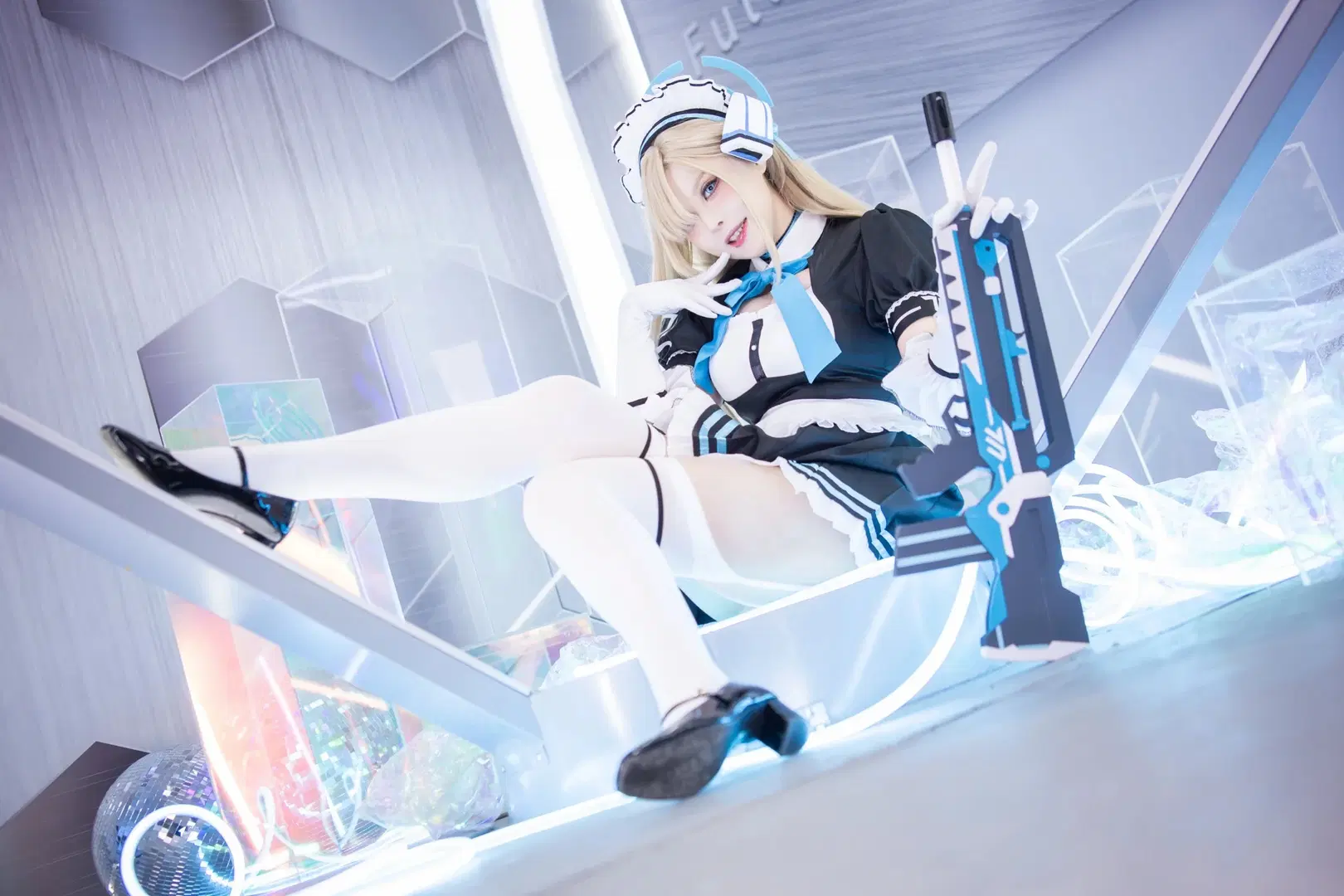 【Ichinose Asuna cosplay】Blue Archive Sci-Fi Maid Photoshoot Sharing by 在线只有5分钟 - Image 4