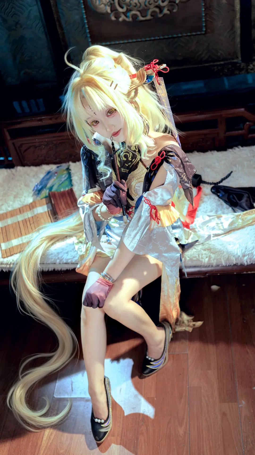 Wuthering Waves, cosplay, Ancient style cosplay, Nude stockings, Suisui cosplay