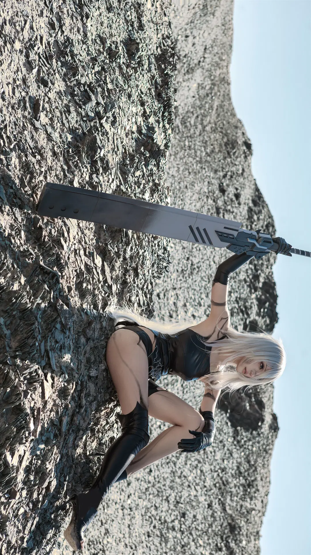 ニーア オートマタ, コスプレ撮影, A2 コスプレ, 長い脚, 荒野撮影