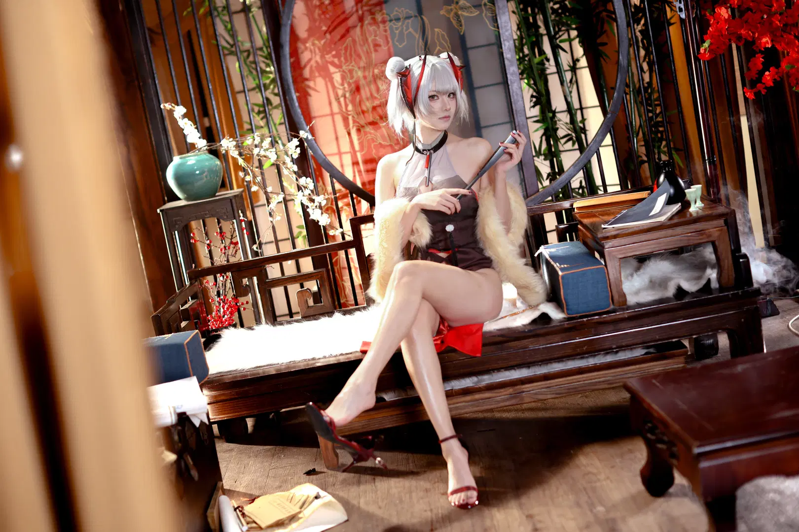 コスプレ, チャイナドレス, アークナイツ, Wcos, 獣耳