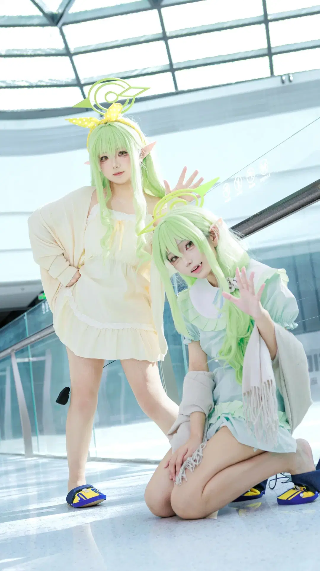 [Tachibana Nozomi cosplay & Tachibana Hikari cosplay] Blue Archive Highlander Twins' Pajama Cosplay Daily Life by 在线只有5分钟 - Image 2