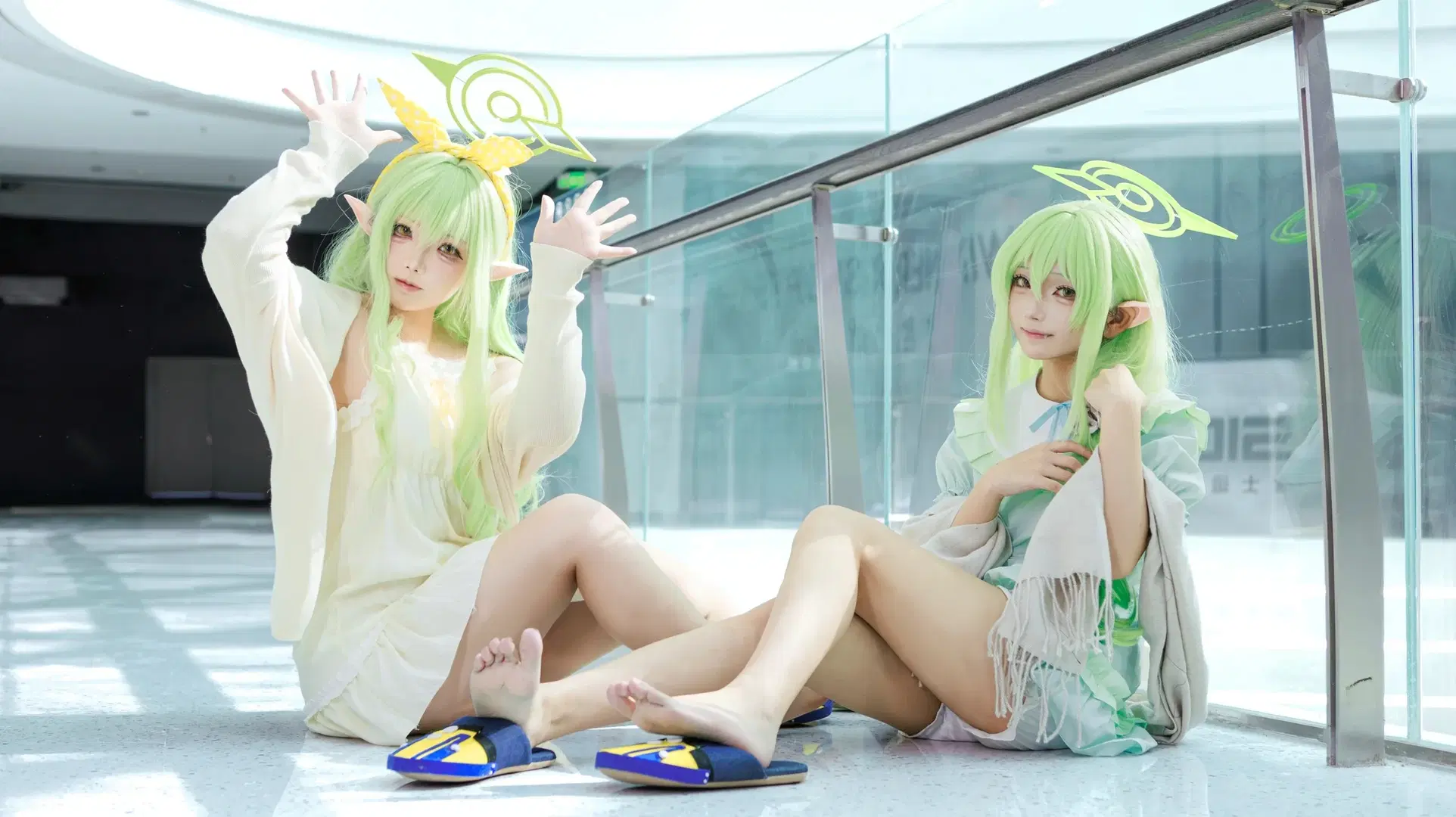 [Tachibana Nozomi cosplay & Tachibana Hikari cosplay] Blue Archive Highlander Twins' Pajama Cosplay Daily Life by 在线只有5分钟 - Image 3