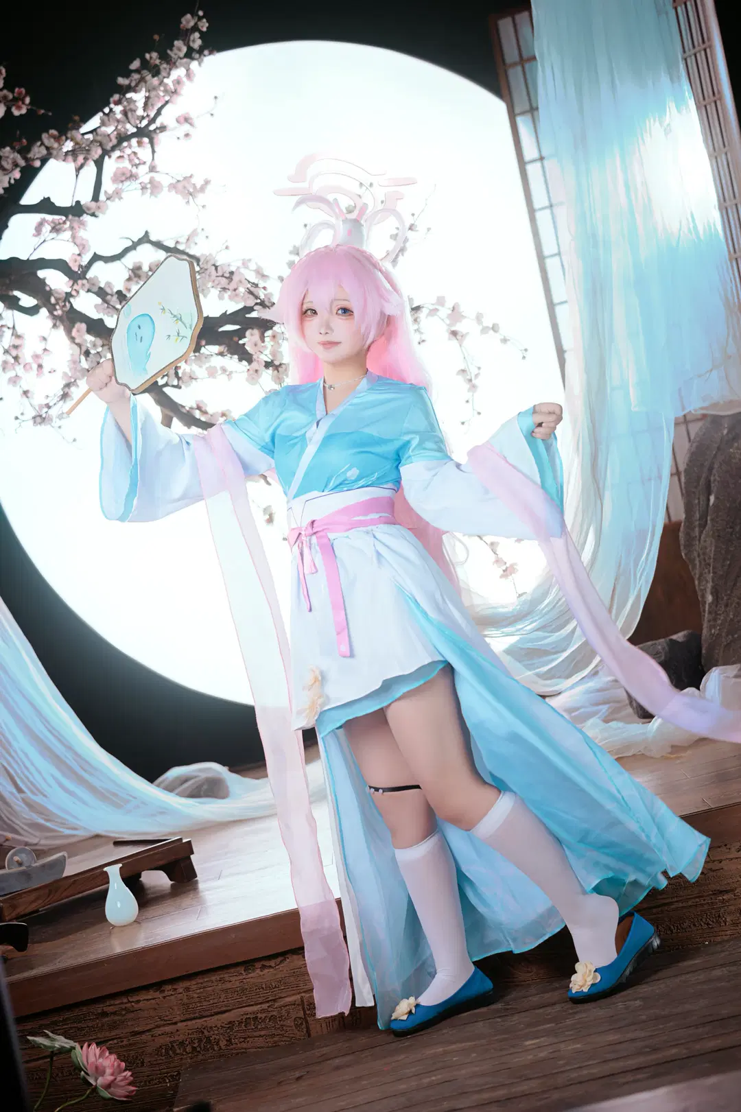 蔚蓝档案, cos正片, 小鸟游星野cos, 古风cos, 丝袜