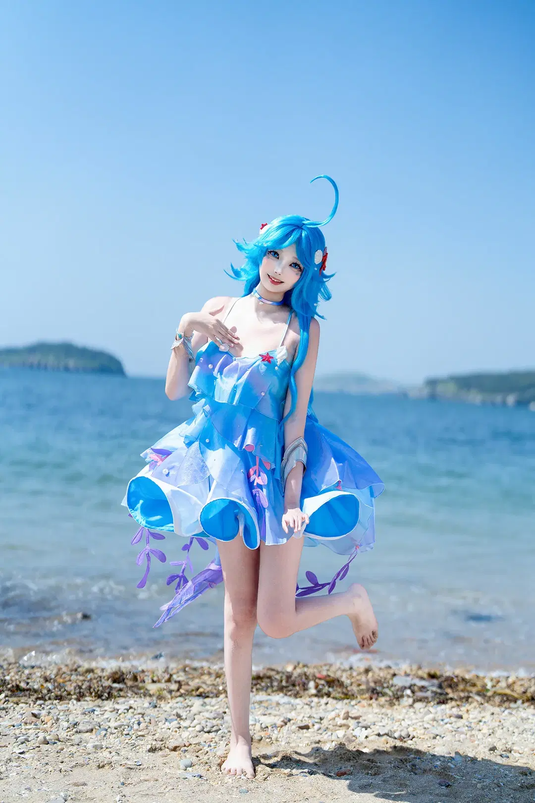 オナー・オブ・キングス, ドリア コスプレ, 海辺のロケ, 人魚コスプレ, クラゲドレス