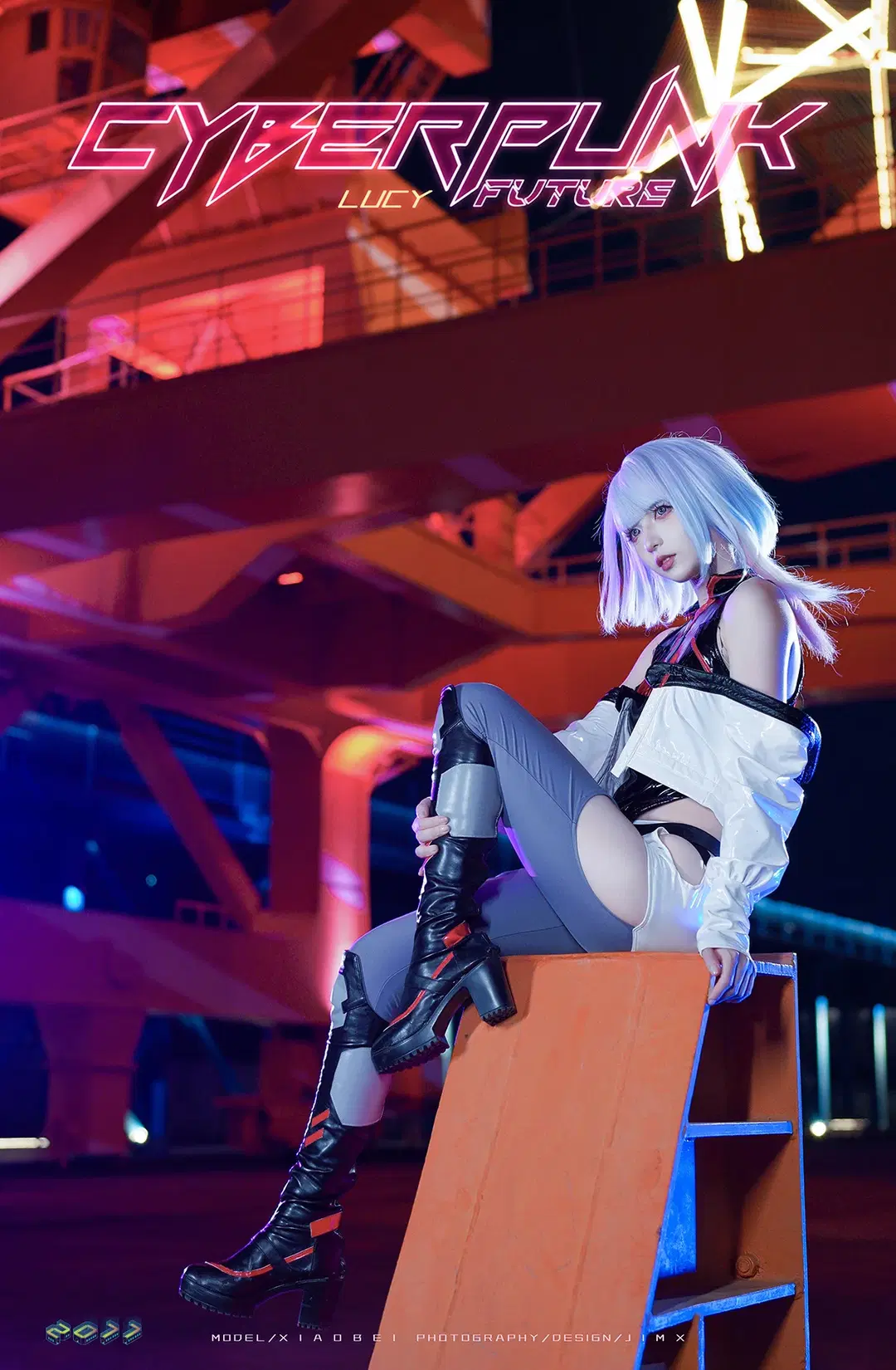 [Lucy cosplay] Cyberpunk: Edgerunners Yangpu Power Plant Night Shoot by 猫活150 - Image 2