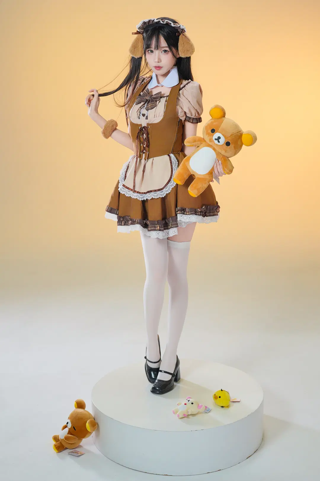 柴犬メイド服とリラックマの白ホリ撮影記録、癒やしと元気の二次元コスプレ - 猫活150 - 6枚目
