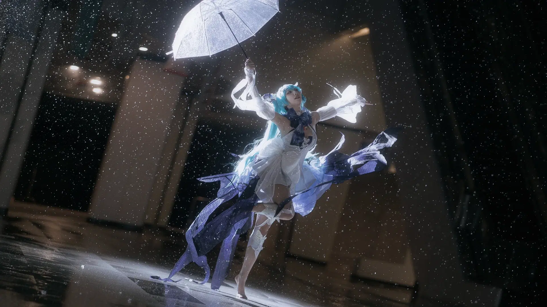 【初音未來cos】梅州漫展雨夜的初音未來予夢 - 鱼遇雨欲与雨语 - 第6張