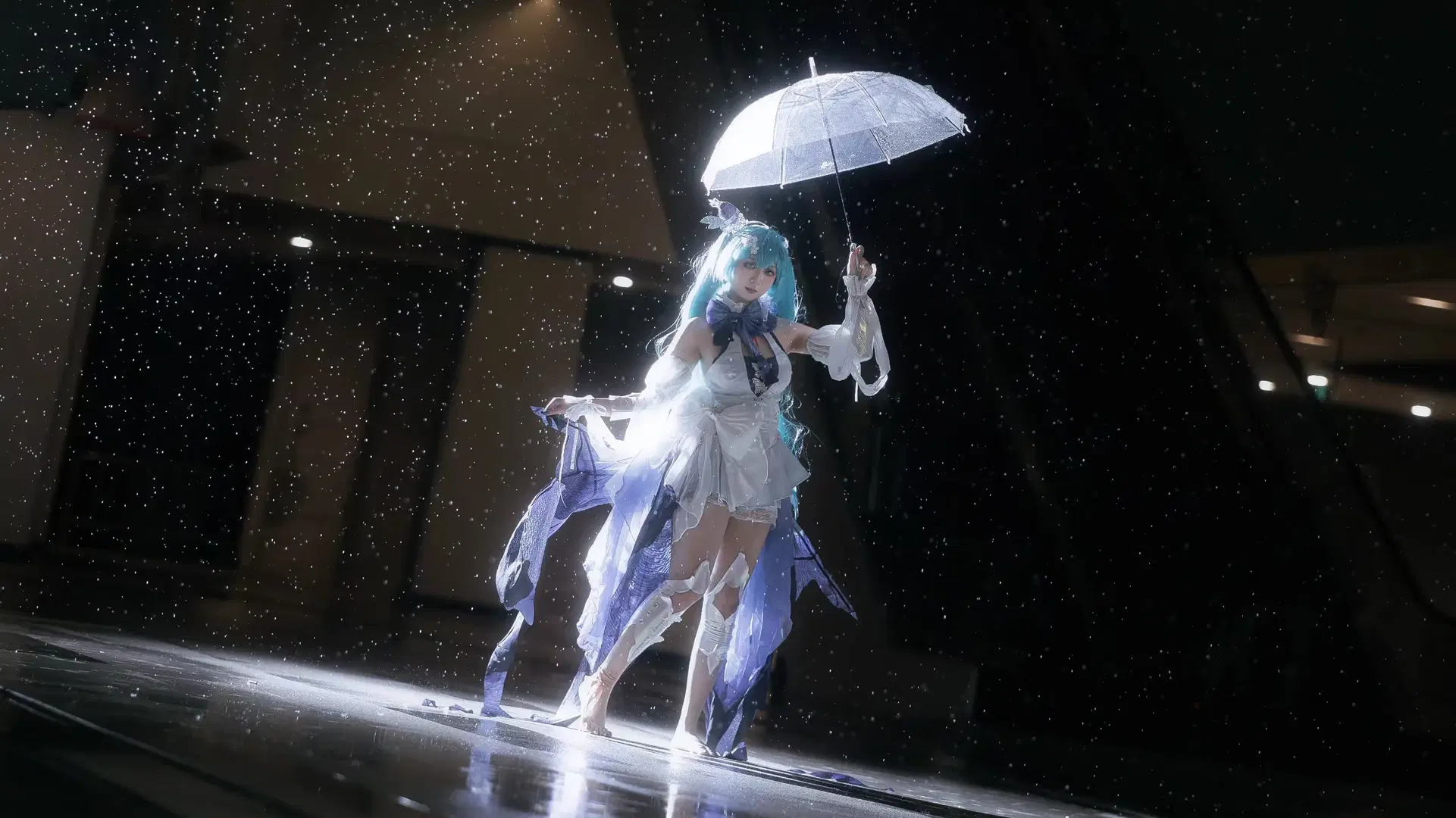 【初音未來cos】梅州漫展雨夜的初音未來予夢 - 鱼遇雨欲与雨语 - 第7張