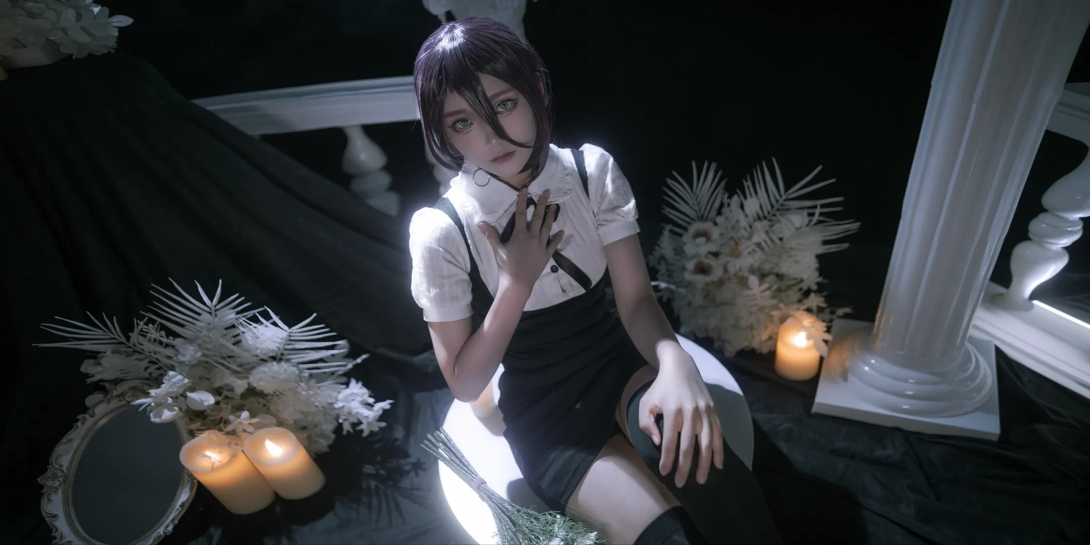 二次元cosplay, 蕾塞cos, 电锯人, 黑丝, 暗黑哥特 - 第2张