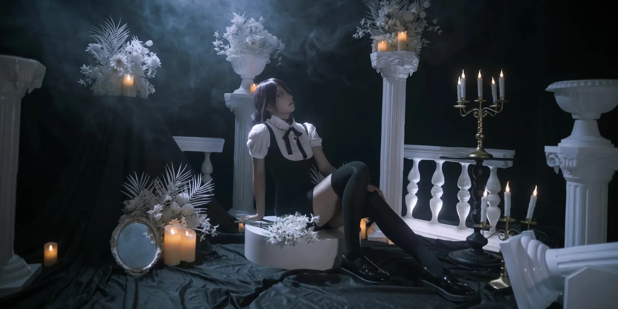 二次元cosplay, 蕾塞cos, 电锯人, 黑丝, 暗黑哥特 - 第3张